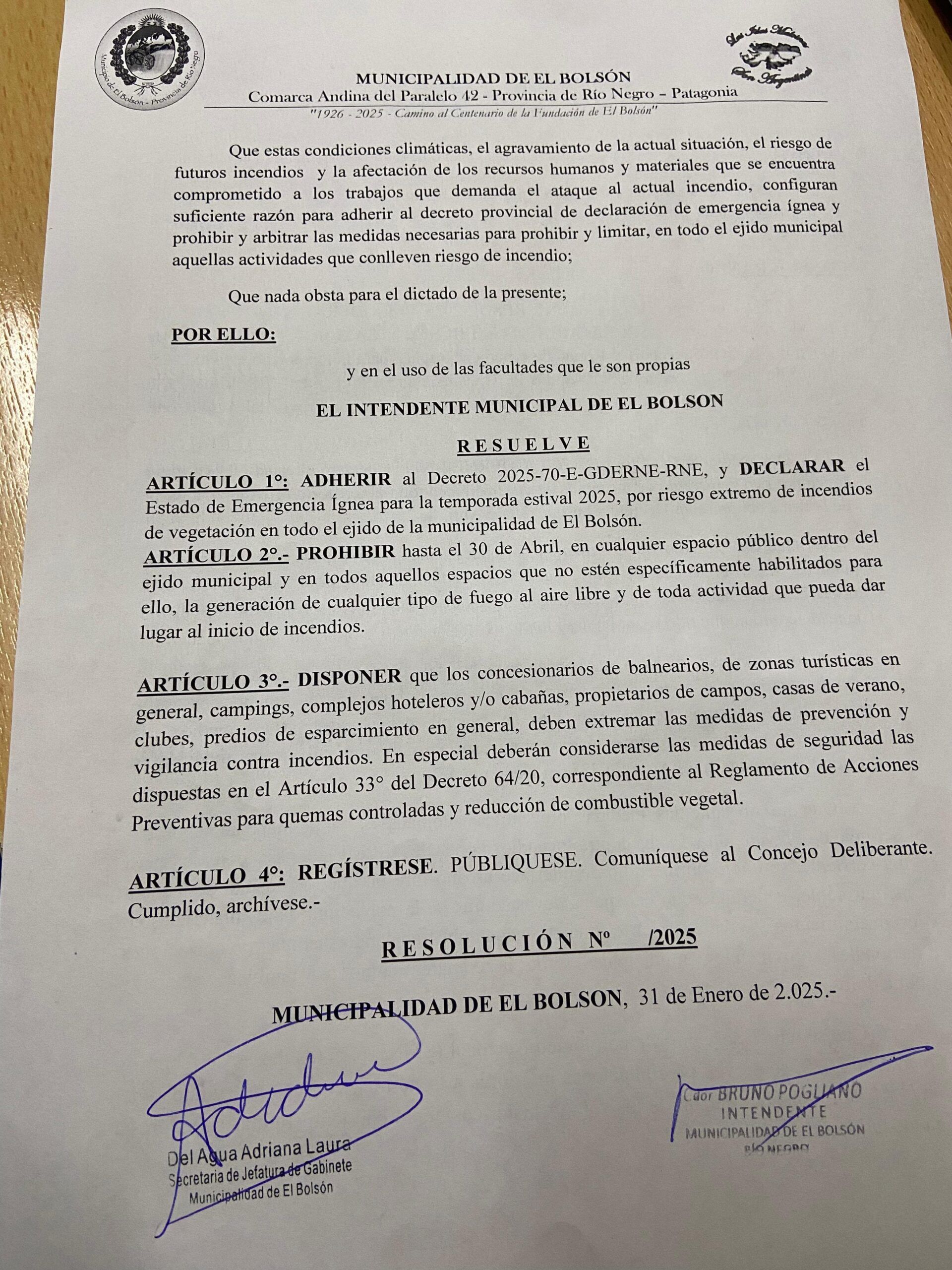 El Bolsón: se declara el Estado de Emergencia Ígnea para la temporada ...